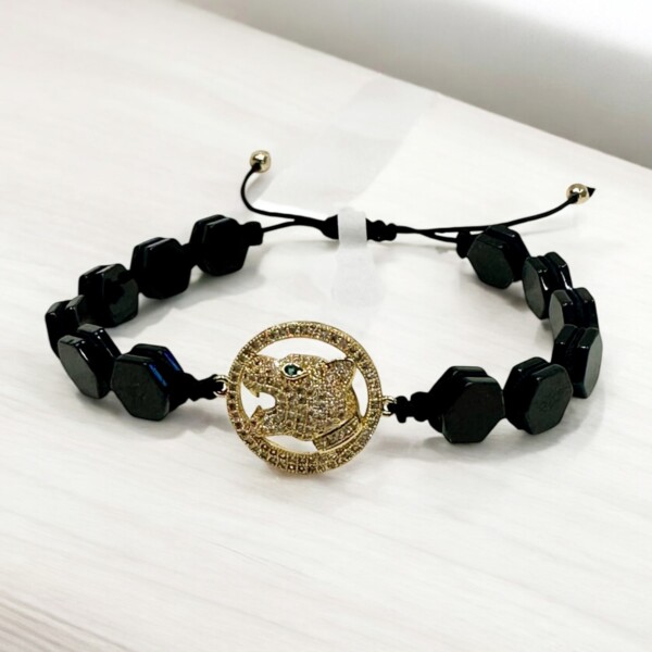 Gold plated Panther bracelet with black hematite beads for strengthand good energy vibes, a good start for  a new powerful 2025 ✨✨🌟
newyear jewelry instajewelry bracelets design designjewelry jewelrydesigner glyfada